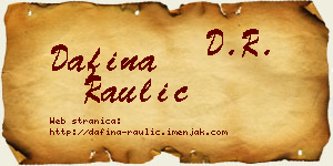 Dafina Raulić vizit kartica
